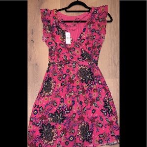NWT loft pink floral dress